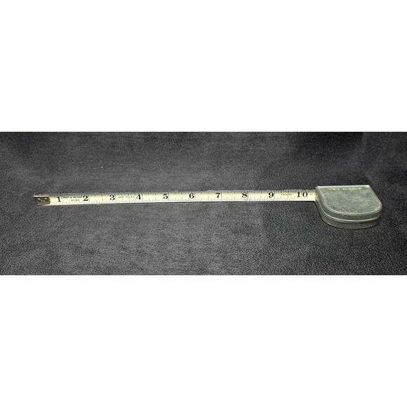 Vintage Silver Stanley White Tape 6 Foot Tape Measure & 2 Inches Made in USA - Picture 9 of 14